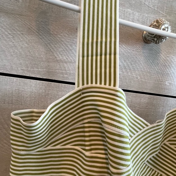 Cute Green and White Striped Peplum Top from Anthropologie / HD in Paris - Picture 14 of 15